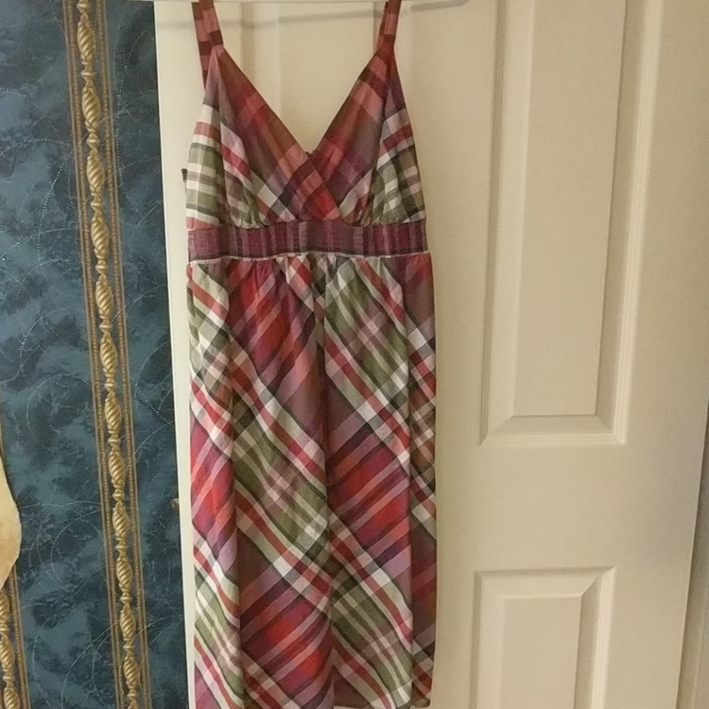 EUC Sonoma plaid sun dress